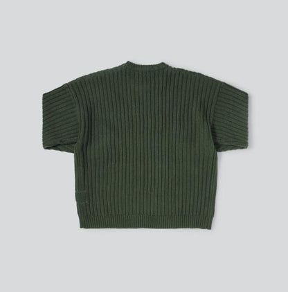 MADNESS RIBBED CREW KNIT SWEATER