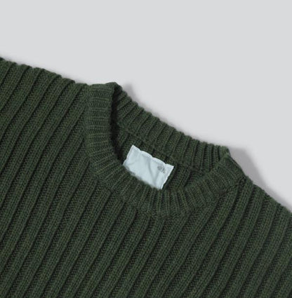 MADNESS RIBBED CREW KNIT SWEATER